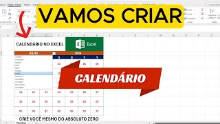 Como Criar Calendário no Excel usando fórmula passo a passo método rápido e fácil d criar Calendário [upl. by Sobel]