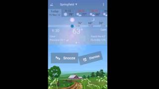 YoWindow Weather app Alarm clock on Android [upl. by Omar]