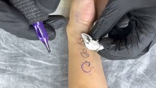 Minimal Line Tattoo Time Lapse [upl. by Ayouqat]