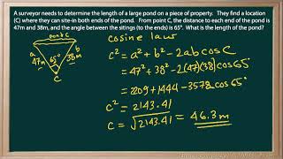 WCLN  Math  COS LAW  EX1 [upl. by Zarah]