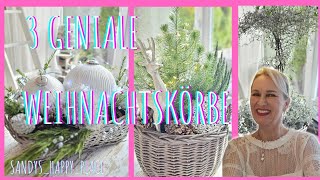 3 Geniale Weihnachtsdeko Ideen 💫🎄 Schnelle Weihnachtsdekos im Korb [upl. by Japha]