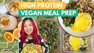 HIGH PROTEIN VEGAN MEAL PREP [upl. by Artemas]