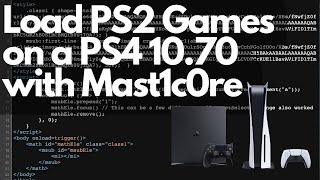 Run PS2 Games on PS4 1070 with mast1c0re [upl. by Arracat]