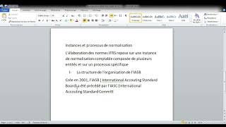 Normes IFRS et consolidation  Instances de normalisation la structure de lorganisation de lIASB [upl. by Feldman88]