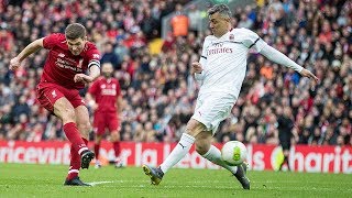 Liverpool Legends 32 AC Milan  Fowler flick Pirlo freekick and a Steven Gerrard winner [upl. by Etan24]