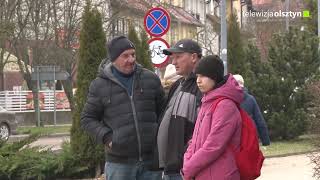 Protest rolników w Giżycku [upl. by Ximenes]