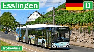 ESSLINGEN TROLLEYBUS Esslingen am Neckar Oberleitungsbus 2023 4K [upl. by Eecyac]