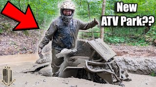 We Found TERRIBLE Mud Holes At New ATV Park STUCK BAD [upl. by Enitsej]