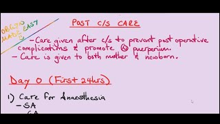 Post caesarean care post operative care [upl. by Abil115]