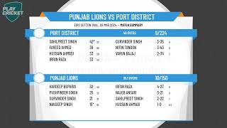 Adelaide Turf Cricket Association  ISC Teamwear LO Div 1  Rd17  Punjab Lions v Port District [upl. by Santoro]