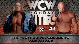 WWE 2K24  Triple H 00 vs Goldberg WCW MONDAY NETRO [upl. by Lewendal954]