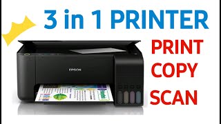 How to Print Scan and Copy Using Epson L3210 Ecotank Printer  Best Printer [upl. by Noroj]