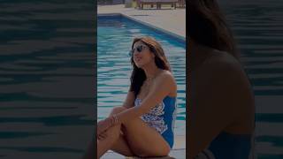 saraalikhan slays with style at beach side shorts bikini bollywood actress swimwear sea [upl. by Tav160]