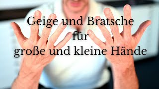 Geige und Bratsche für große und kleine Hände [upl. by Eugirne]