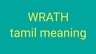 WRATH tamil meaningsasikumar [upl. by Lisandra]