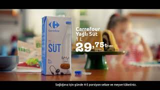 Carrefour Yağlı Süt 1 L 2975 TL Adet [upl. by Mariele]