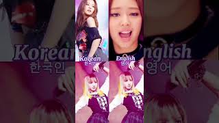 Boombayah Korean Rap vs English Rap blackpink jennie lisa [upl. by Cramer19]