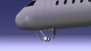 Aircraft Landing Gear  CATIA V5 [upl. by Ydollem]