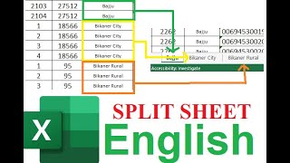 English How to split data into multiple sheets based on column in excel [upl. by Ardnoet]