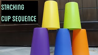 Stacking cup sequence quick cup cards learn how to stack cups [upl. by Quinn]