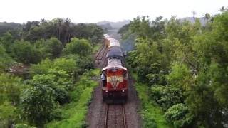 Mumbai LTT  Madgaon AC Double Decker Express departing Karmali [upl. by Leigha]