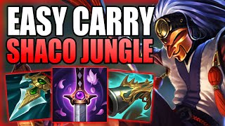 HOW TO EASILY CARRY WITH SHACO JUNGLE FOR BEGINNERS  Best BuildRunes S Guide  League of Legends [upl. by Hairu]