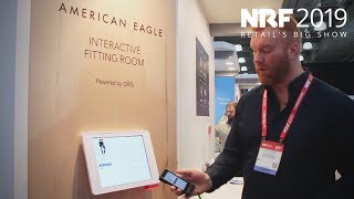 NRF 2019 American Eagles Interactive Fitting Room Experience Powered by Aila [upl. by Piks]