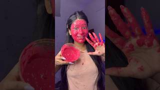 Pink Secret Mask Glow😍😱skinbrighteningkoreanskincarebeetrootmaskcharcoalmaskmakeuphacksvlog [upl. by Notrem]