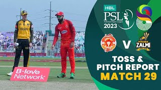 Toss amp Pitch Report  Islamabad United vs Peshawar Zalmi  Match 29  HBL PSL 8  MI2T [upl. by Hogg513]