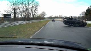 Nordschleife Touristenfahrt Überschlag roll over  crash 081109 [upl. by Aisatnaf963]