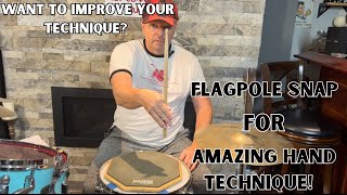 Flagpole Snap Hand Technique Taught To Me By Legendary Drummer Todd Sucherman Styx [upl. by Issak]