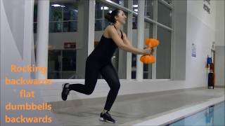 Aqua Aerobics  Aqua Sphere Dumbbell Workout [upl. by Annohsed]