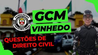 Guarda Municipal de Vinhedo  Questões de Direito Civil [upl. by Arvy985]