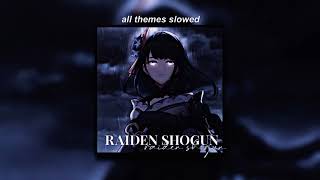 raiden shogun themes slowed  battle theme  demo  teaser [upl. by Navinod978]