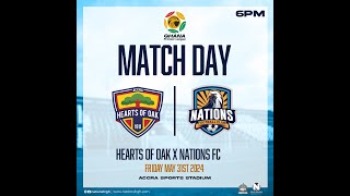 ACCRA HEARTS OF OAK 🆚 NATIONS FC GPL LIVE COMMENTARY [upl. by Columbine546]