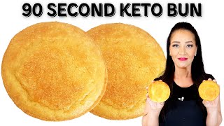 90 Second Keto Bun  Quick amp Easy Recipe Shorts [upl. by Cacka600]