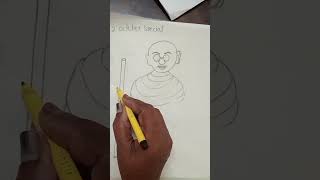 2 October special draw shortvideo easydrawimg viralvideo [upl. by Leen]