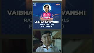 Vaibhav suryavanshi 110cr in rajasthan royals ipl2025 ipl2025 rajasthanroyals shorts [upl. by Bergen]