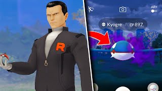 HOW TO CATCH SHADOW KYOGRE IN POKEMON GO Defeat Giovanni Tutorial  Taken Treasures Event [upl. by Valda]