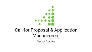 Call for Proposal amp Application Management via the Amp Impact Grant Management Package [upl. by Mohammad]