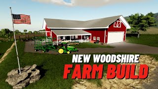 NEW WOODSHIRE FARM BUILD  CONSOLE amp PC MAP  Timelapse  Farming Simulator 19 [upl. by Hgieliak]