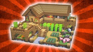 Minecraft  How to build a Large Oak Survival House Tutorial 18 [upl. by Hallee]