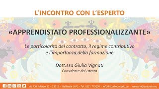 Apprendistato Professionalizzante  Webinar Studio Paserio del 29032018 [upl. by Ogait108]