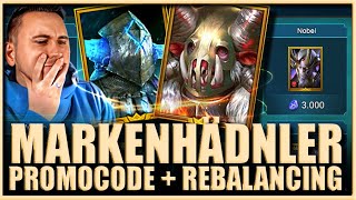 Raid Shadow Legends  Markenhändler UPDATE  Häuptling und Gurgoh Rebalancing  Promocode [upl. by Laehcimaj631]