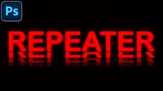 How to Create a Repeated Text Effect in Adobe Photoshop CC Tutorial [upl. by Llenej]