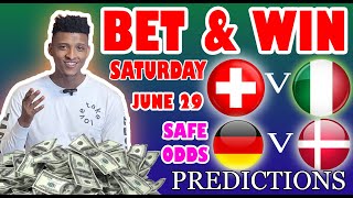 EURO 2024 Football Prediction Today 29062024  Betting tips Today  Safe investments  EURO [upl. by Alethia]