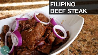 How to make Filipino Beef Steak  Bistek Recipe [upl. by Johnstone]