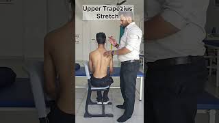 Neck pain stretch Trapezius muscle stretch stretching neckexercises [upl. by Divd]