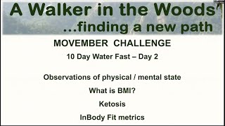 MOVEmber Challenge 10 Day Water Fast Day 2 [upl. by Dorrej]