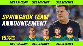 SPRINGBOK TEAM VS ENGLAND REACTION SHOW  Rugby News Live Stream [upl. by Ylak216]